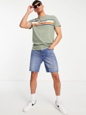 Jack & Jones - crew neck logo t-shirt in green - Image 4
