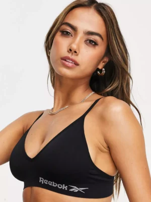 Reebok - Justine seamless bra in black - Image 3