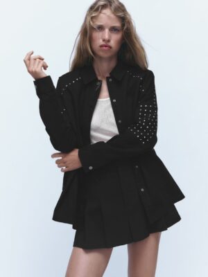 Zara - Studded Denim Jacket - Image 7