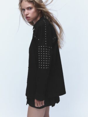 Zara - Studded Denim Jacket - Image 6