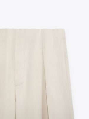 Zara - Full-Length Satin Trousers - Cava - Image 7