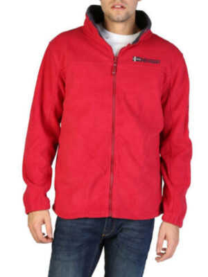 Geographical Norway - fleece jacket with concealed Hoodie - Red / Navy - Image 6