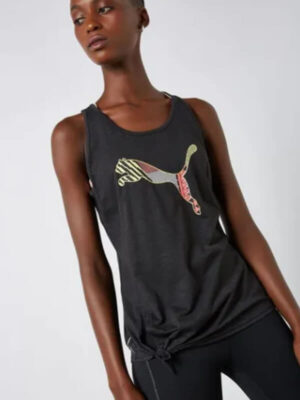 PUMA - Logo Tie Tank Top Puma Black-Q2 Cat - Image 5