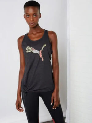 PUMA - Logo Tie Tank Top Puma Black-Q2 Cat - Image 4