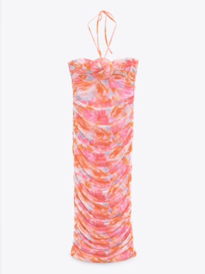 Zara - Printed Tulle Dress - p05039680 - Image 5