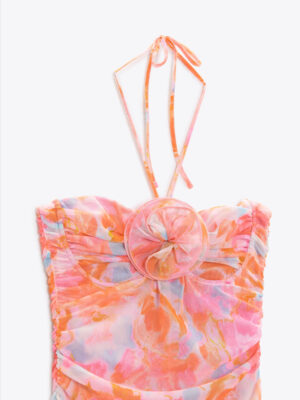 Zara - Printed Tulle Dress - p05039680 - Image 3
