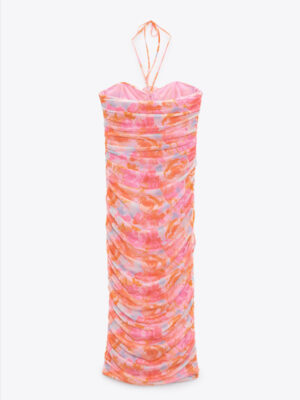 Zara - Printed Tulle Dress - p05039680 - Image 4
