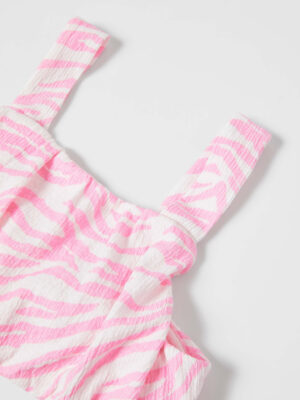 Zara - TEXTURED ANIMAL PRINT CROP TOP - Image 3