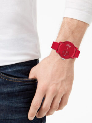 Tommy Hilfiger Men's Red Silicone Strap Watch 44mm - Image 2