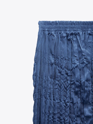 Zara - Wrinkled Satin Skirt - Image 4