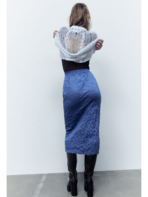 Zara - Wrinkled Satin Skirt - Image 5