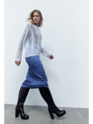 Zara - Wrinkled Satin Skirt - Image 6