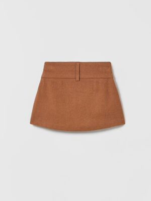 Zara - Box-Pleat Textured Skirt - Image 4