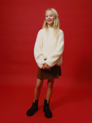Zara - Box-Pleat Textured Skirt - Image 3