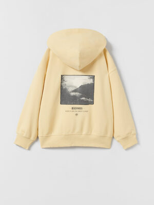 Zara - Plush Hoodie With Slogan - Image 3