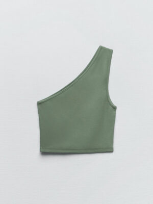 Zara - RIBBED ASYMMETRIC TOP - Image 3