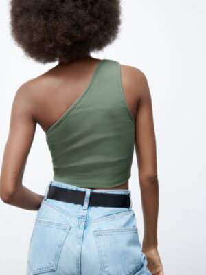 Zara - RIBBED ASYMMETRIC TOP - Image 4