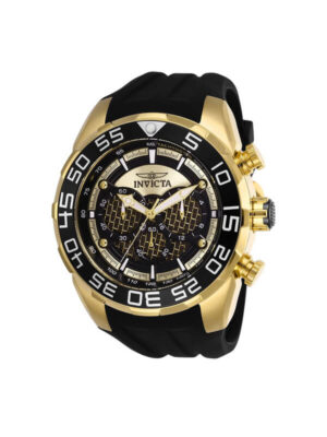 INVICTA SPEEDWAY MENS QUARTZ 50MM GOLD CASE GOLD, BLACK DIAL - MODEL 26301 - Image 1